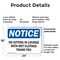 Signmission No Sitting In Lounge With Wet Clothes Thank You, 24 in W x Rectangle, Plastic OS-2PACK-NS-P-1824-L-14794 - alternate 2